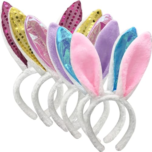 Healvian 6stücke Hasenohren Stirnband Für Frauen Mädchen Kaninchen Ohr Haar Band Kostüm Accessoire Ostern Party Dekoration Foto Requisit Idea von Healvian