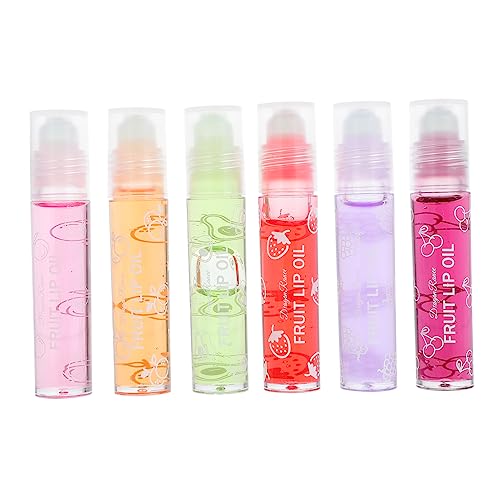 Healvian 6St Lippenbalsam Lippenstift lippenmaske Lipgloss für Mädchen 10-12 Klarer, glänzender Lipgloss Obst Lippenöle Make-up feuchtigkeitsspendender Lipgloss Lippen glatter Pflege Lotion von Healvian