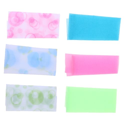 Healvian 6stücke Rücken-schrubbtücher Aus Nylon Lange Peeling-badetücher Doppelseitige Bade-schrubbtücher Langlebig Schnell Trocknend Für Ganzkörperpeeling Geeignet Für Männer Und Frauen von Healvian