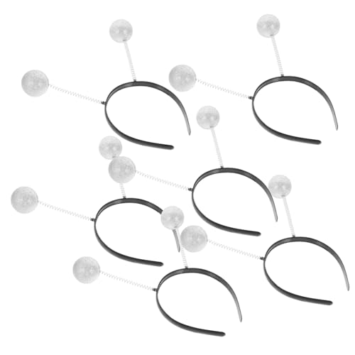 Healvian 6er Set Weihnachtsball Haarschmuck Kreativer Haarreifen Für Partys Und Festlichkeiten Weiße Schaumkugeln von Healvian