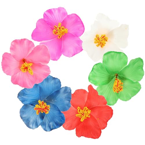 Healvian 6pcs Bohemian Style Hair Clips Simulation Flower Beach Bobby Hairpin for Women Girls von Healvian