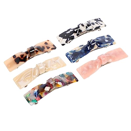 Healvian 6stücke Damen-haar-clips Bogen-knoten-haarnadel Haarspangen Aus Acetat Haar-schmuck Für Kurzes Langes Lockiges Glatte Haare Für Hochzeit Party Feier von Healvian