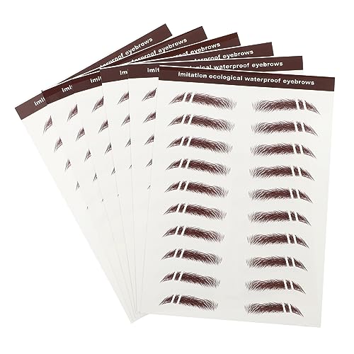 Healvian 6stücke Augenbrauen Aufkleber Aus Echthaar Für Make-up Natürliche Und Haarähnliche Brauenform Einfach Anzuwendende Augenbrauen-kosmetik Geeignet Für Hauttypen Und von Healvian