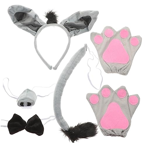 Healvian 6stücke Esel Stirnband Mit Ohren Für Halloween Kostüm Inklusive Bowtie Und Nase Für Jungen Und Mädchen Cosplay-partys von Healvian