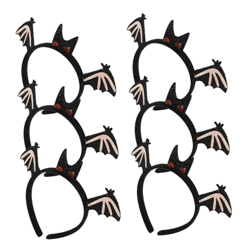 Healvian 6stücke Fledermaus Haarreif Halloween Stirnband Gruseliges Kostüm Kopfstück Mit Fledermausflügeln Für Partys Süßer Haarschmuck Für Frauen Festlicher Haarreif Für von Healvian