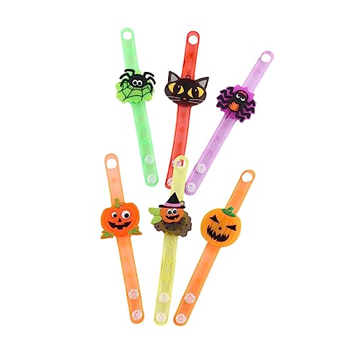 Healvian 6stücke Halloween- Armbänder Kreative Leuchtende Handgelenk-armbänder Für Mädchen Party-dekoration Zufällige Designs Spaß Für Fest von Healvian