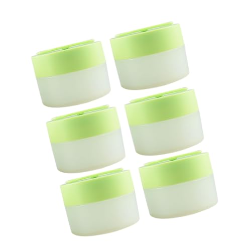 Healvian 6stücke Kosmetikbehälter Aus Kunststoff Nachfüllbar Für Make-up-proben Gesichtscreme Lidschatten Lippenbalsam Lotion Mit Magnetischem Löffel Praktisch Für Reisen Und von Healvian