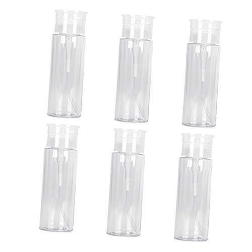 Healvian 6stücke Nagellackentferner Flasche Set Druckflasche Für Make-up Entferner Transparent Wiederverwendbar Auslaufsicher Für Und Kosmetikaufbewahrung von Healvian