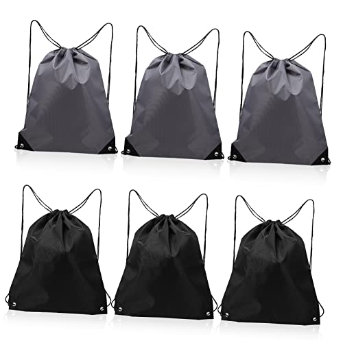 Healvian 6stücke Sport Rucksack Mit Kordelzug Für Herren Drawstring Backpack Aus Strapazierfähigem Polyester Großer Beutel Mit Spritzwassergeschützter Oberfläche Für Outdoor Und Fitness von Healvian