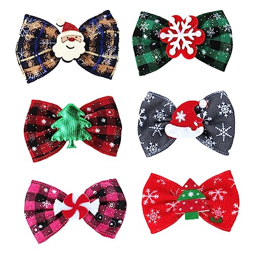 Healvian 6stücke Teiliges Weihnachts-haaraccessoire Mädchen Süße Rote Schleifen-haarspangen Für Neugeborene Für Festliche Anlässe Und Süße Looks von Healvian