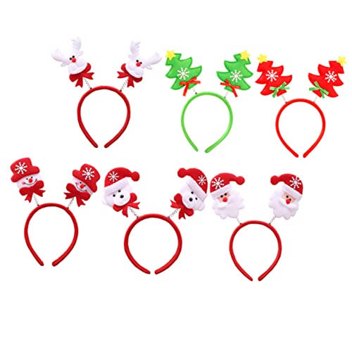 Healvian 6stücke Teiliges Weihnachts-haarband Mädchen Lustige Bewegliche Figuren Wie Und Weihnachtsbaum Für Festliche Partys Und Verkleidungen von Healvian