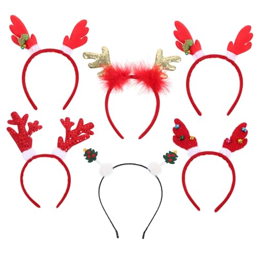 Healvian 6stücke Weihnachtskopfband Mit Niedlichen Und Katzenohren Haaraccessoires Für Festlichkeiten Partys Und Besondere Anlässe von Healvian