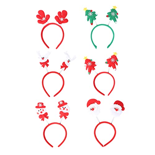 Healvian 6stücke -stirnbänder Für Partys Lustige Weihnachtskostümaccessoires Im Gemischten Stil Haarschmuck Für Mädchen Und Erwachsene Dekoration Für Feiertagsfeiern von Healvian