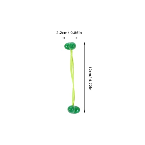 Healvian 7 Paar Mädchen Haargummis Acryl Doppelherz Bunte Kugeln Pferdeschwanzhalter Kinder Schmuck von Healvian