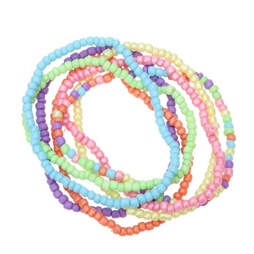 Healvian 7 Stück Teiliges Bunte Kinderarmbänder aus Stabilen Perlen Verstellbar und Langlebig Sommerlich Leicht für Mädchen und Teenager Schmuckaccessoires für Alltag und Party von Healvian