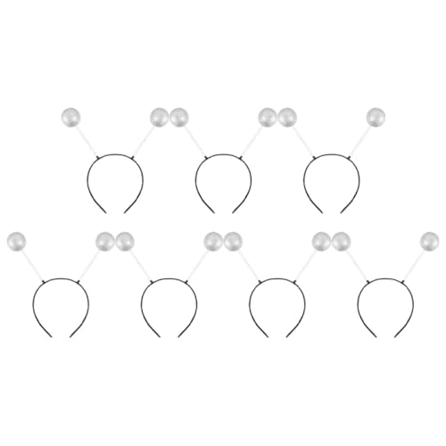 Healvian 7 Stück Teiliges Glänzende Schaumstoffball Haarbänder Silber Party Kostüm Haarschmuck Festival Haarreif für Frauen Mädchen Cosplay von Healvian