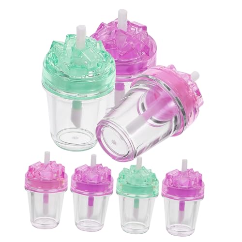 Healvian 7 Stück Teiliges Leerer Transparenter Lipgloss Tuben Lip Balm Behälter für DIY Lippenpflege Praktisch Handlich Geeignet für Reise und Tägliche Verwendung Design Zufällige Farbe von Healvian