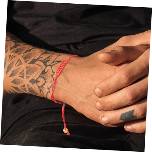 Healvian 7 Stück Teiliges Rotes Kordelarmband Verstellbar Damen Herren Freundschaftsband Leichtes Komfortables Seilarmband Modisch für Geburtstag Hochzeit Valentinstag von Healvian
