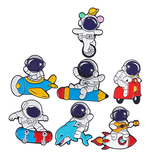 Healvian 7Stücke Teiliges Astronaut Broschen Legierungsnadel für Kleidung Taschen Niedliches Design für Feiern Festivals Stilvolle Stoffdekoration Healvian 7Stücke Teiliges Astronaut Broschen Legierungsnadel für Kleidung Taschen Niedliches Design für Feiern Festivals Stilvolle Stoffdekoration von Healvian