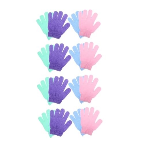 Healvian 8 Paare Dual Sided Nylon Peelinghandschuhe für Körperpflege Sanfte Hautreinigung für Männer und Farben Je Healvian 8 Paare Dual Sided Nylon Peelinghandschuhe für Körperpflege Sanfte Hautreinigung für Männer und Farben Je von Healvian