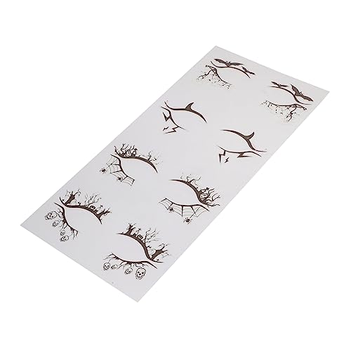 Healvian 8 Paare Halloween Augen Make Up Aufkleber Eyeliner Decal Leicht Atmungsaktiv Schmerzfrei Abziehbar für Kostümparty Cosplay Karneval Tag Toten Damen und Mädchen von Healvian