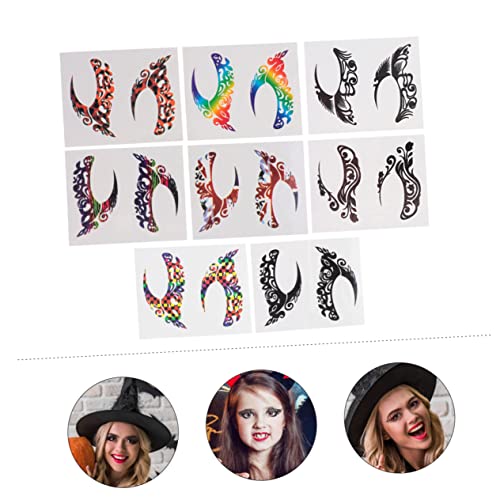 Healvian 8paare Augen-aufkleber Lidschatten-aufkleber Gesichtsdekor Temporäre Tattoos Für Frauen Mädchen Body-art-aufkleber Schmerzfrei Für Partys Und Anlässe von Healvian
