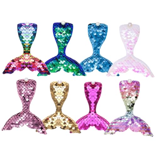 Healvian 8 Stck Teiliges Meerjungfrau Haarspangen mit Pailletten Bunte Haarklammern für Mädchen Haar Accessoires Langlebig für Kurze Lockige und Glatte Haare Geschenkidee von Healvian