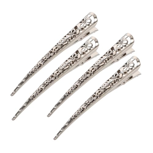 Healvian 8 Stck. Hollow Style Haarklammern Zähne Silberne Haarschmuck Haarnadeln mit Floralen Design für Damen und Mädchen von Healvian