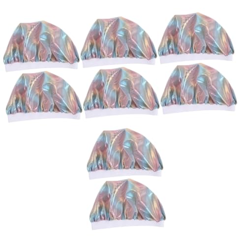 Healvian 8 Stk Baby-duschmütze Schlummertrunk Nachtmütze Für Kinder Baby-schlafmütze Satinmütze Für Kinder Satinhaube Satin-kappe Badevisier Für Kleinkinder Rosa - Duschhaube Polyester von Healvian