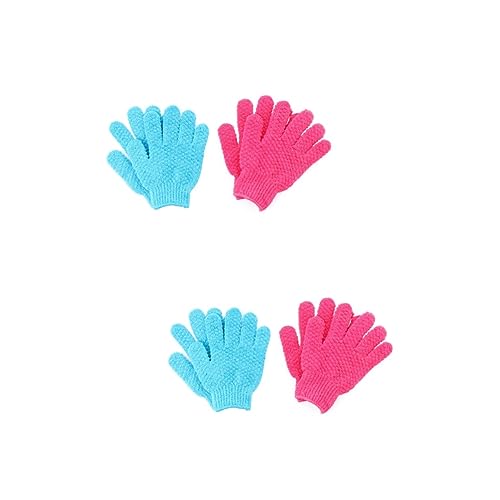 Healvian 8 Stk Bade-peeling-handschuhe Duschhandschuhe Mit Fünf Fingern Spa-handtücher Peeling-handtücher Bad-peeling-pad Peeling-badehandschuhe Dusche Fäustlinge Polyester Gesichtstuch von Healvian