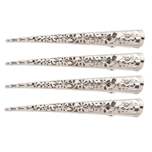 Healvian 8 Stück Haarnadel Silberner Clip Stil Für Damen Kleine Silberne Haarspangen Entenschnabel Clips Zum Abteilen Haare Ausgefallene Haar Krokodilklemmen Für von Healvian