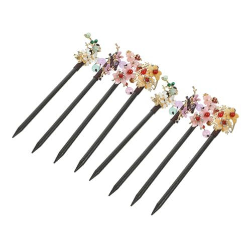 Healvian 8stücke Haarstäbchen Haarstab Für Frauen Und Mädchen Haarschmuck Haarstyling-tools Haarknotenstab Vintage-haaraccessoire von Healvian