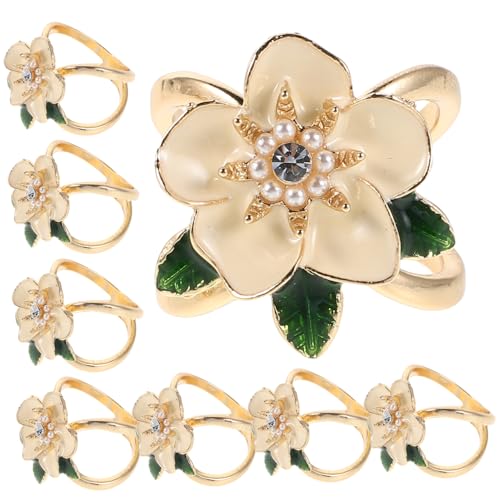 Healvian 8 Stück Schalknopf Brosche Schalverschluss Schalschmuck Klobige Kette Seidenschalclip Damen Schalklemme Schalschnalle Clip Schalclip Schnalle Blumenschalclip Schalverschluss von Healvian