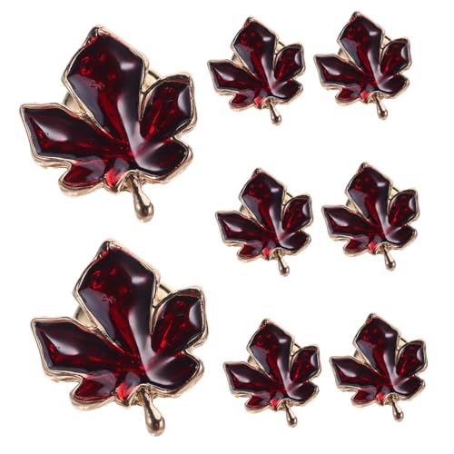 Healvian 8 Stück Teiliges Ahornblatt Broschen aus Emaille und Kleine Herbstliche Anstecknadeln für Damen und Herren Stilvolle Anzugbrosche für Thanksgiving und Outfit-Dekoration von Healvian