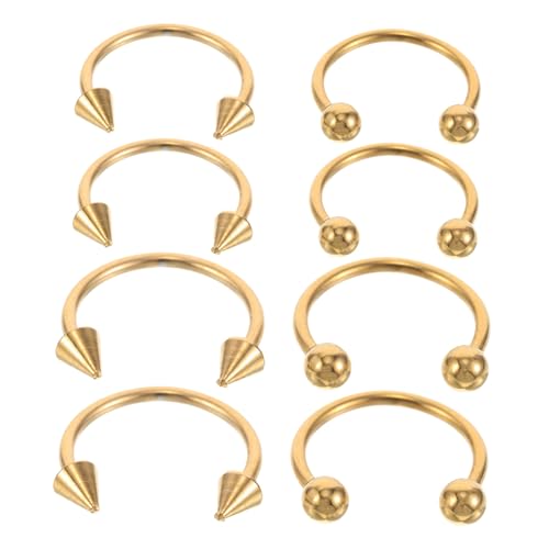 Healvian 8 Stück Teiliges C Förmige Septum Ringe aus Vielseitige Nasenringe und Ohrstecker Ergonomisch Geformt Langlebig Minimalistischer Schmuck für Damen und Herren von Healvian