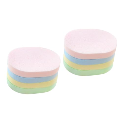 Healvian 8 Stück Teiliges Gesichtsreinigungsschwämme aus Dickem Weichem Material Sanftes Peeling und Make Up Entferner Wiederverwendbar Handlich Geeignet für Tägliche Zufällige Farbe von Healvian
