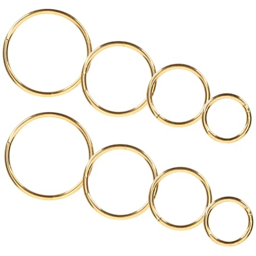 Healvian 8 Stück Teiliges Goldfarbener Nasenringe aus Verschiedene Leicht und Komfortabel Spirale und Ringdesign für Damen und Mädchen für Alltag und Besondere Anlässe von Healvian