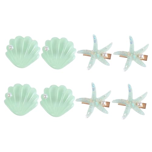Healvian 8 Stück Teiliges Haarklammern aus Muschel und Design Haarspangen für Mädchen Bequeme Schonende Haarschmuck für Alltag und Festtage von Healvian