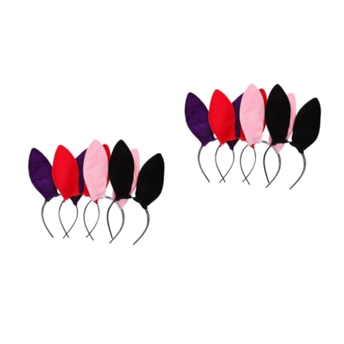 Healvian 8 Stück Teiliges Hasenohren Haarreif aus Weichem Bequemes Schwarzes Bunny Haarband für Halloween Weihnachten und Kostümfest Modisches Accessoire für Damen von Healvian
