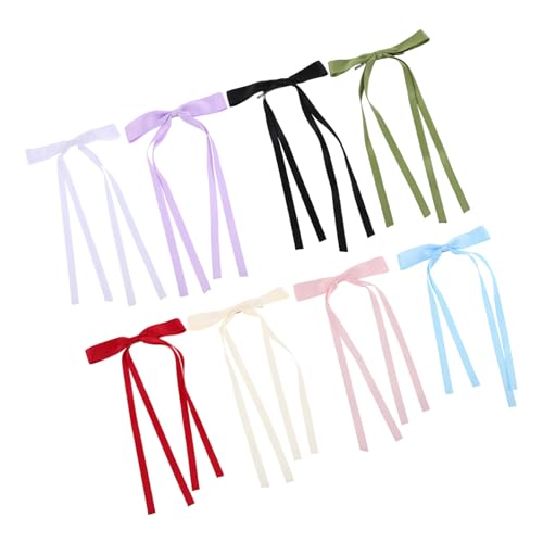Healvian 8 Stück Teiliges Metall Haarklammern mit Schleifen und Quasten Verstellbare Ribbon Bowknots Haarspangen für Mädchen Frauen Robuste Klammern für Alltag Festtage Wie Weihnachten von Healvian