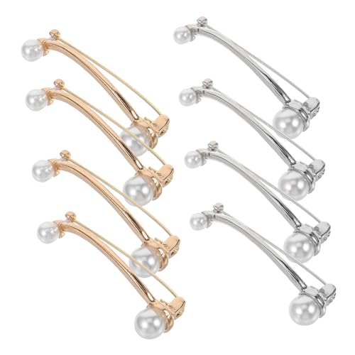 Healvian 8 Stück Teiliges Perlenbroschen Sicherheitsnadeln aus Stilvolle Taillenclips für Hosen und Cardigans Dekorative Anstecknadeln für Damenkleidung Vielseitig für Pullover Schals von Healvian