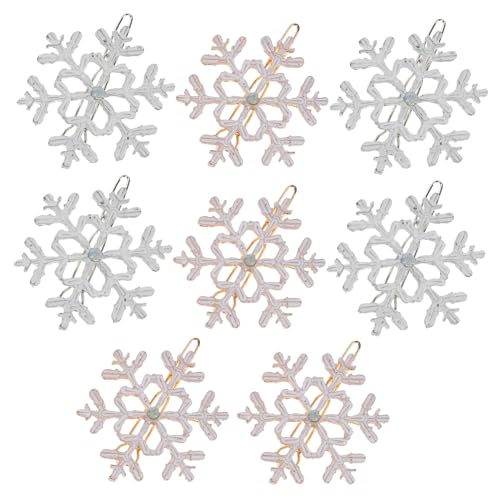 Healvian 8 Stück Teiliges Schneeflocken Haarschmuck Weihnachts Haarspangen in Gold und Silber Festliche Haarklammern für Damen Sicherer und Auffälliges Design für Weihnachten und Winter von Healvian