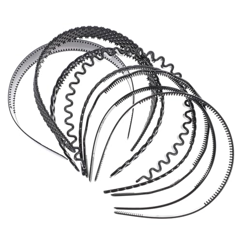 Healvian 8 Stück Teiliges Unisex Haarband aus Kunststoff Rutschfestes Stirnband für Damen und Herren Verschiedene Designs Bequem und Vielseitig für Sport Alltag Waschen und Partys Geeignet von Healvian