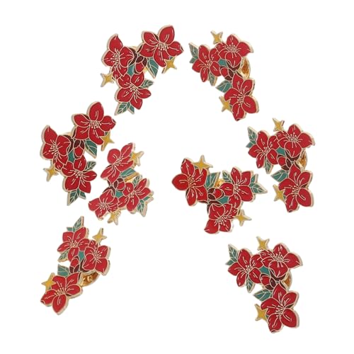 Healvian 8 Stück Teiliges Vintage Blumen Anstecknadel Set Leichte Legierung Blütenbroschen Kreative Blumendekoration Anstecker für Anzug Rucksack Schmuckaccessoires von Healvian