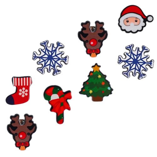 Healvian 8 Stück Teiliges Weihnachts Broschen Niedliche Cartoon Anstecknadeln Vielseitige Party Broschen Sicher für Weihnachtskleid Dekoration für Familie und Freunde von Healvian