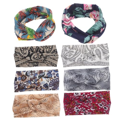 Healvian 8stücke Rutschfeste Yoga Stirnbänder Für Bequeme Schnell Trocknende Sport-haarbänder Für Workout Und Alltag Atmungsaktive Schweißbänder Für Fitness Und Yoga von Healvian