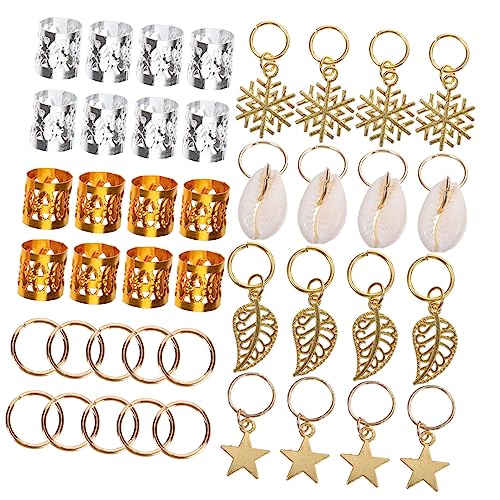 Healvian 80 Stück Teiliges Dreadlock Schmuck aus Langlebiger Metalllegierung Vielseitige Haarringe und Zopfschmuck für Damen Einfach Anzubringen Passend für Verschiedene Haarfarben und von Healvian