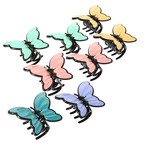 Healvian 8stücke Rutschfeste Haarklammern Für Damen Kreative Schmetterlings-haarclips Aus Mattem Material Für Modische Frisuren Und Elegantes Styling Farben Zufällig von Healvian