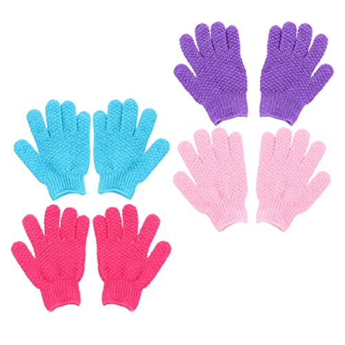 Healvian 8stücke Duschhandschuh Für Körperpeeling Badetücher Zum Duschen Badeschrubber Für Abgestorbene Haut Handschuh-waschtücher Zur Tiefenreinigung Peelinghandschuhe Für Hals Und von Healvian
