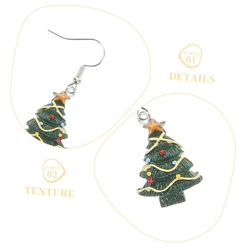 Healvian 9 Paare Weihnachts Ohrringe Weihnachts Schmuck Anhänger Ohrhänger Cartoon Weihnachtsbaum Schneeflocke Glocke für Damen Weihnachten von Healvian